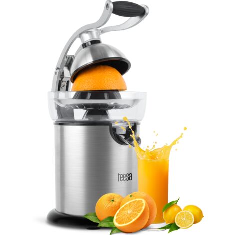 Exprimidor de cítricos Teesa de 130 W, acero inoxidable, fácil de limpiar, 350 ml.