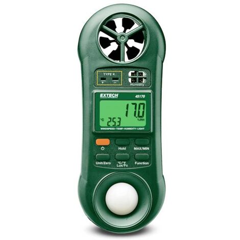 Extech 45170 Appareil de mesure de température -100 - +1300 °C sonde K testeur d'environnement multi