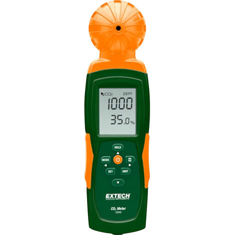 Extech CO240 Kohlendioxid-Messgerät 0 - 9999 ppm mit Temperaturmessfunktion, mit USB-Schnittstelle,