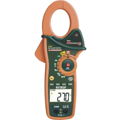 Extech EX810 Pince ampèremétrique, Multimètre numérique thermomètre IR CAT  III 600 V Affichage (nombre de points): 4000