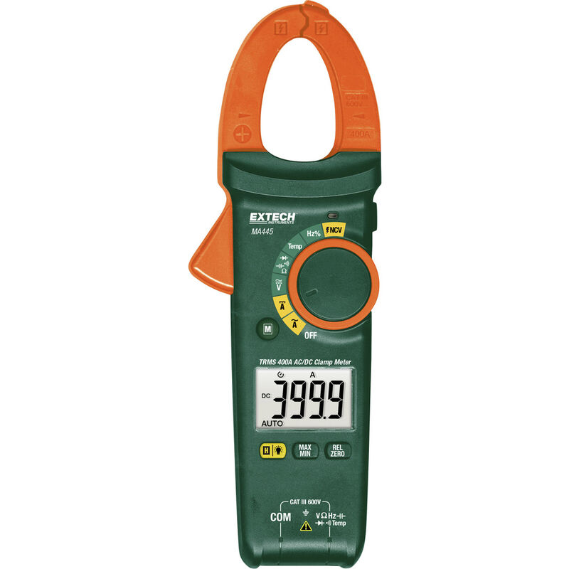 Image of Extech - MA445 Hand-Multimeter, Stromzange digital cat iii 600 v Anzeige (Counts): 4000