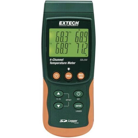 Extech SDL200 Termometro Nero con Datalogger SD