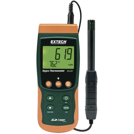 Extech SDL500 Luftfeuchtemessgerät (Hygrometer)  5 % rF 95 % rF Datenloggerfunktion, Taupunkt-/Schim