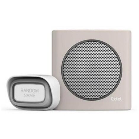 Extel – Carillon sans fil 200 m IP44 – Flash LED – Installation murale ou sur meuble – 6 sonneries – 81739