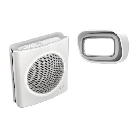 Extel – Carillon sans fil à piles personnalisable 200m – 6 sonneries diBi Flash – Indice IP44 – Volume réglable – 81735