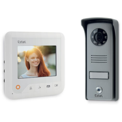 Extel LOOK - Visiophone grand angle couleur à 2 fils - Blanc