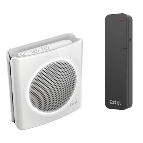 Extel – Sonnette sans fil 81748 – Portée 200 m – Volume 85 dBA – Compatible interphones et carillons – Installation rapide