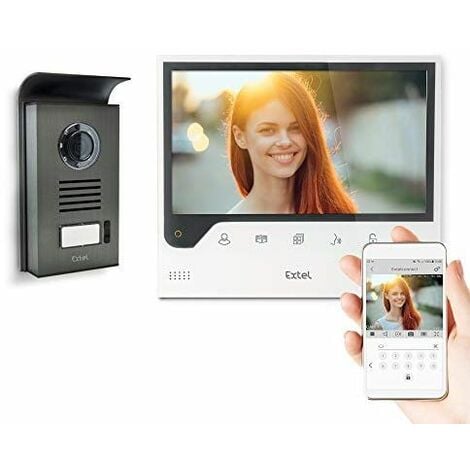 Extel – Visiophone Connect – avec Grand Écran (18cm) et Connecté à votre Smartph...