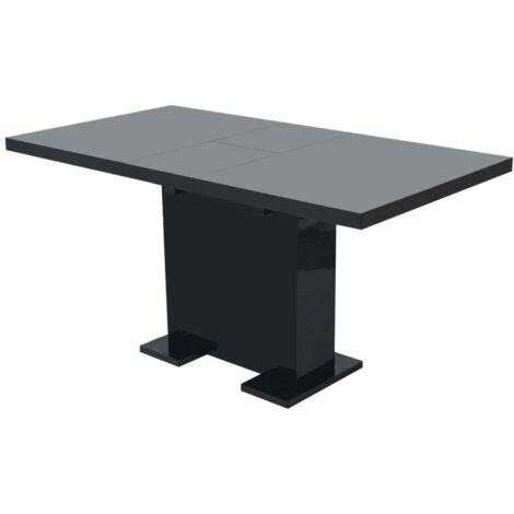 Extendable Dining Table High Gloss Black vidaXL