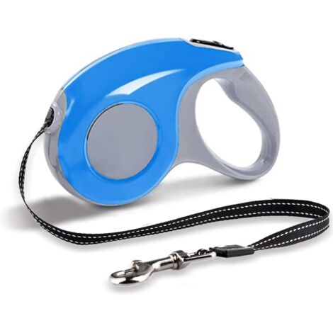 Extendable Dog Leashes, Telescopic Pull Rope, Suitable for Small and Medium Dogs, 5 m, Maximum 15 kg (Blue)
