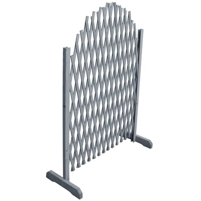 Trellis Fence Solid Firwood 1.8x1 m Grey Vidaxl