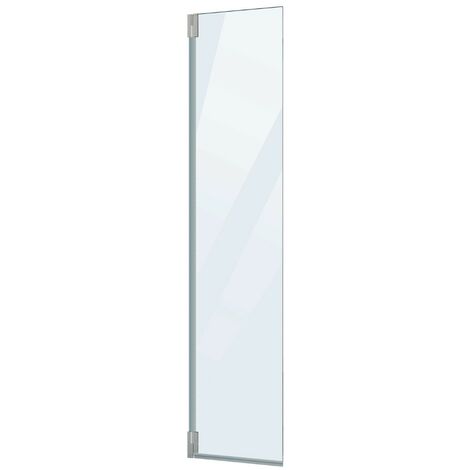 Extended Puerta de Ducha Abatible de 35cm para Completar Fijo de Ducha  Negro  35cm x 195cm Transparente Color Perfilería Cromo Brillo