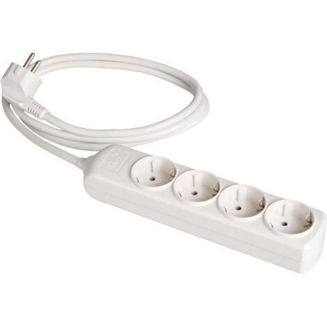 Extender 4 Bipolarbuchsen 16A 250V weiß mit Verschluss SOLERA 8014