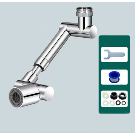 Extender De Robinet - Rotation 1440° - Bras Articulé À 4 Jonctions - Filtre Anti-Éclaboussures - Pour Lavabo Et Cuisine - 1 Pièce