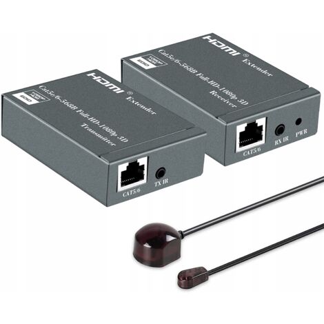 EXTENDER HDMI LAN ÜBER RJ45 VERDREHTES KABEL 60M IR LOOPOUT