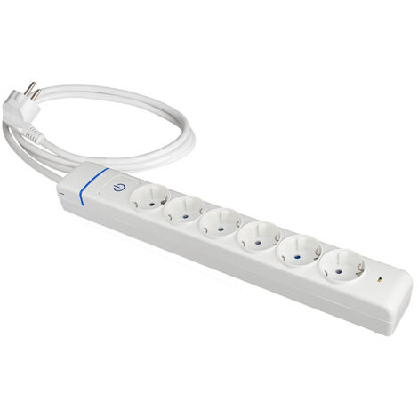 Extender With 6 2p+e Sockets, 16a 250v. Max.3680w 850°c Gwt. 61ils Solera