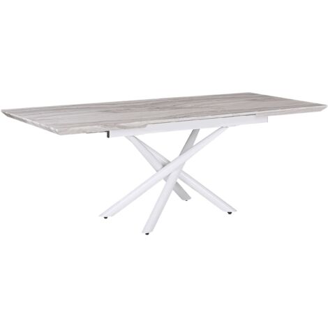 Extending Dining Table MOIRA White 160/200 cm 90 cm