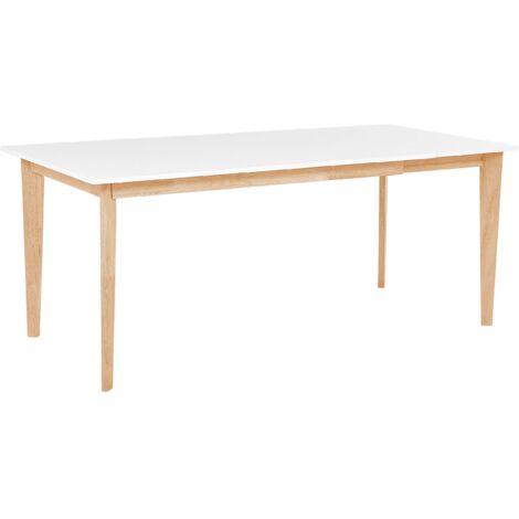 Extending Dining Table SOLA White 140/180 cm 90 cm