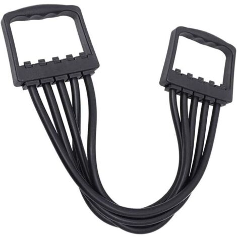 Extenseur de Poitrine Fitness, 5 Tubes élastiques Détachables, Fitness Cable Exorciseur, Chest Expander Ajustable,pour Fitness Musculation-Fei Yu