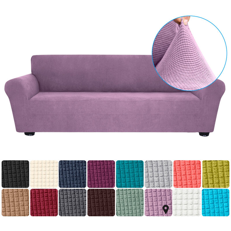 

Estiramiento funda de sofa Spandex antideslizante suave Sofa Sofa Cover, 4 plazas lavable para la sala para ninos Se aceptan, purpureo claro