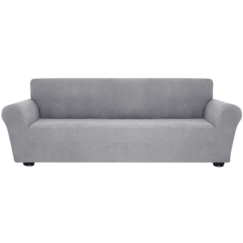 

Estiramiento funda de sofa Spandex antideslizante suave Sofa Sofa Cover, 4 plazas lavable para la sala para ninos Se aceptan, gris claro