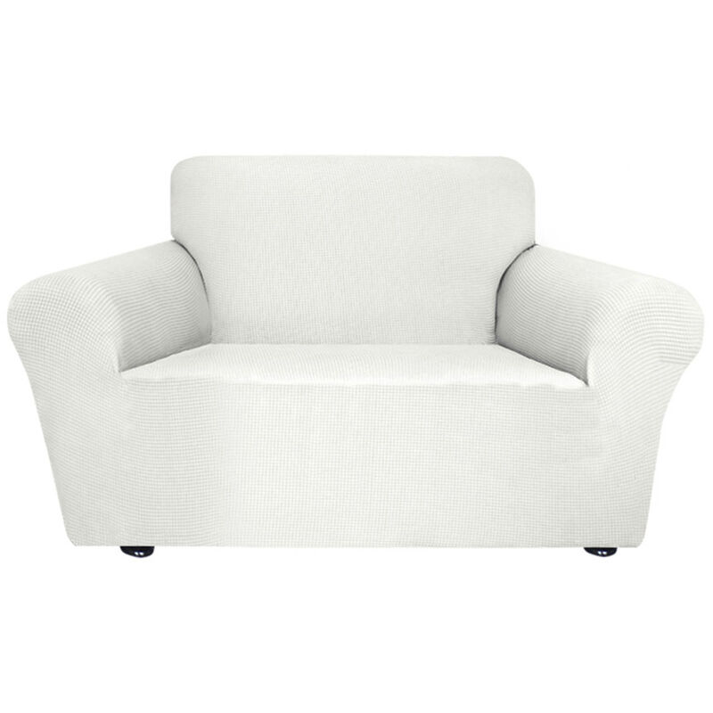 

Estiramiento funda de sofa Spandex antideslizante suave Sofa Sofa Cover 1 plazas lavable para la sala para ninos Se aceptan, blanco