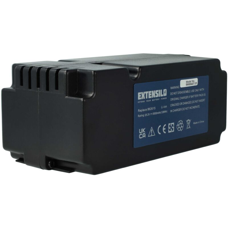 1x Batterie compatible avec Smart G-Force SB1200 tondeuse 5000mAh, 25,2V, Li-ion - Extensilo
