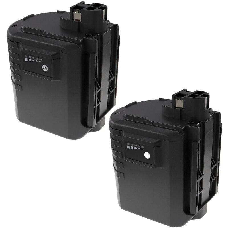 

EXTENSILO 2x Batería compatible con Bosch BTI BHE 24VRE, GBH 24VFR, GBH 24VR, GBH24VFR herramientas eléctricas (3300 mAh, NiMH, 24 V)