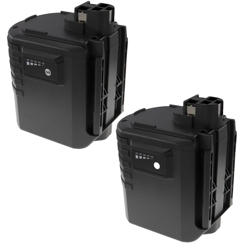 

EXTENSILO 2x Batería reemplaza Würth 702 300 824, 702 300 924, APBO/SL 24V, 0702300924 para herramientas eléctricas (3300 mAh, NiMH, 24 V)