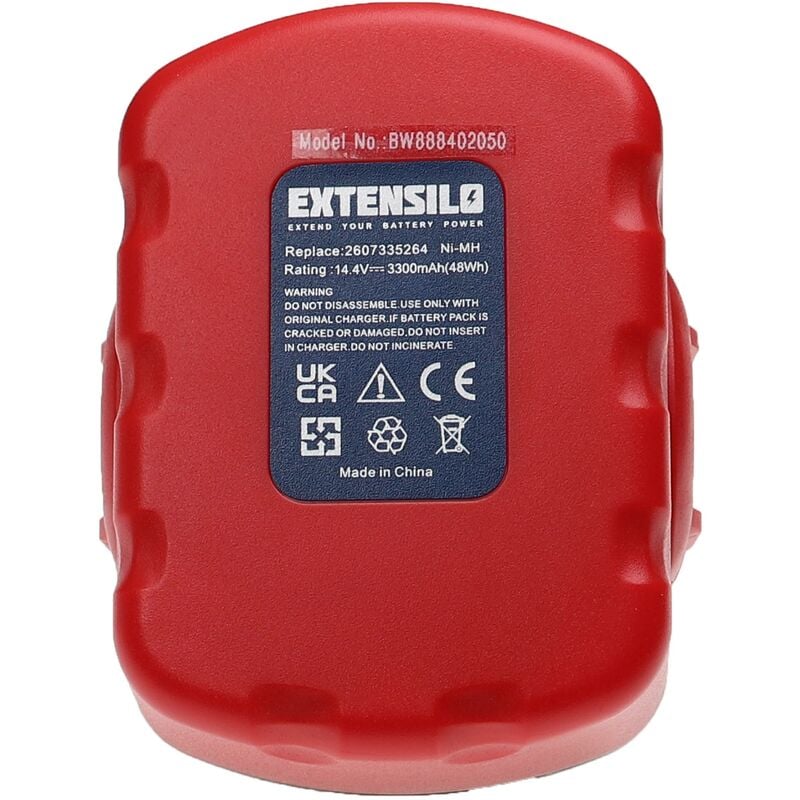 Extensilo - 2x Batteries compatible avec Bosch Jan-54, pag 14.4V, pdr 14.4V/N, hdi 244, idi 244, pks 14.4V outil électrique (3300 mAh, NiMH, 14,4 v)