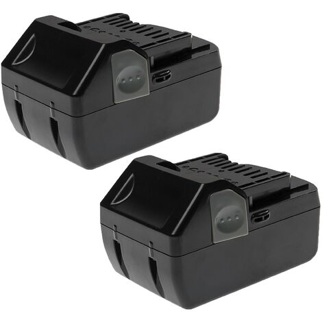 EXTENSILO 2x Batteries compatible avec Hitachi / Hikoki C 18DSL, C 18DSL2 outil électrique, aspirateur (5000 mAh, Li-ion, 18 V)