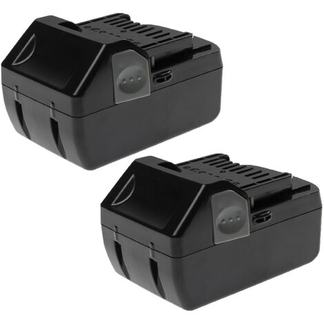 EXTENSILO 2x Batteries compatible avec Hitachi / Hikoki UB 18DSL, WH 18DSAL outil électrique, aspirateur (5000 mAh, Li-ion, 18 V)