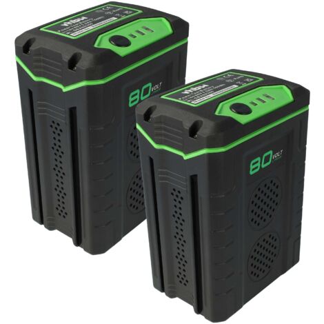 EXTENSILO 2x Battery compatible with Stiga Combi 43 AE, Combi 48 S AE, Combi 48 AE, Combi 43 S AE Power Tools (2500 mAh, Li-Ion, 80 V)