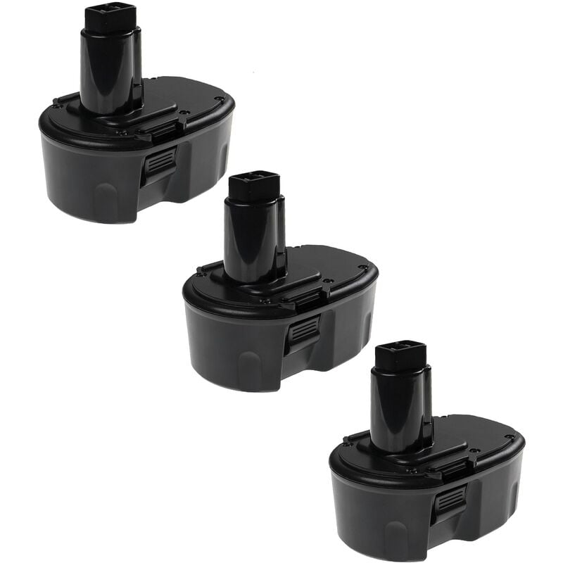 Extensilo - 3x Batteries remplacement pour Dewalt DC9091, DE9038, DE9091, DE9092, DE9094, DE9502, DW9094 pour outil électrique (3300 mAh, NiMH, 14,4