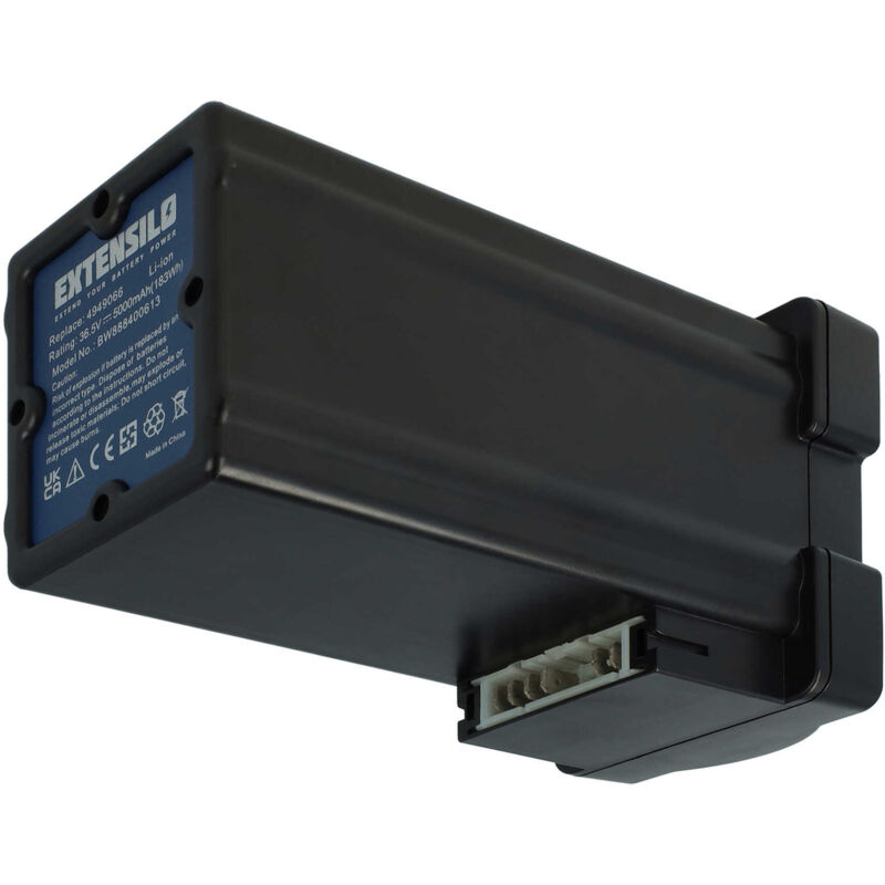 

EXTENSILO Batería recargable reemplaza WOLF-Garten 4919096, 4919 096, 4937065, 4949066 para cortacésped (5.000 mAh, 36,5 V, Li-Ion)