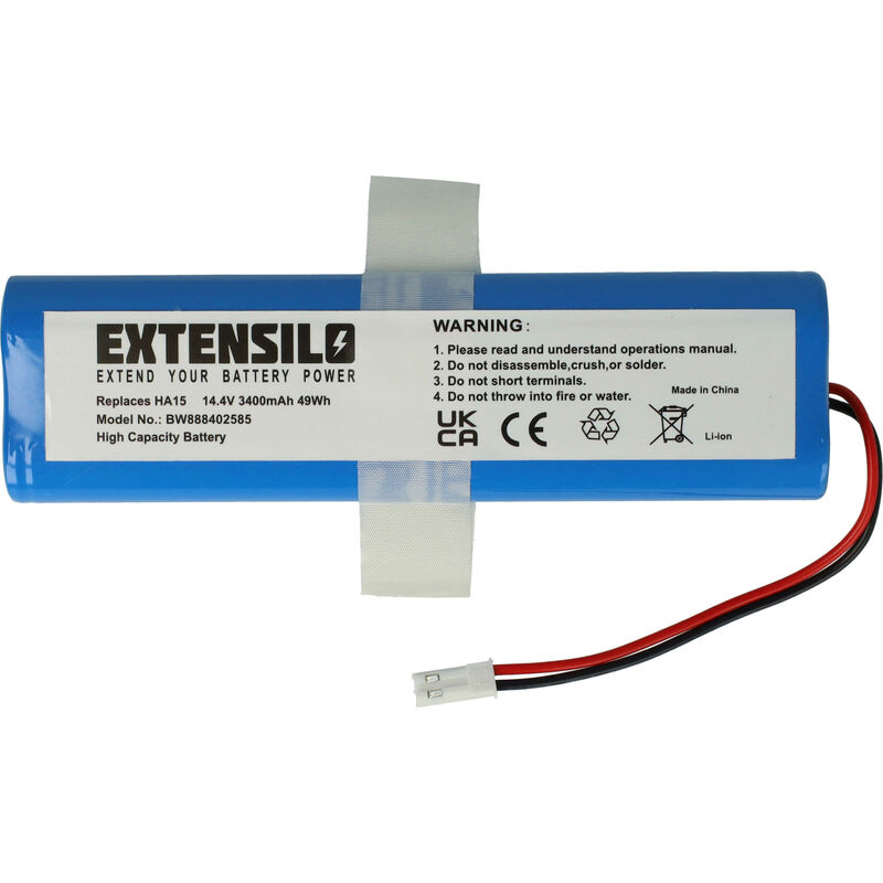 Image of Extensilo - batteria compatibile con Ariete Pro 2713/1, Pro 2718/1, Pro Evolution home cleaner (3400mAh, 14,4V, Li-Ion)