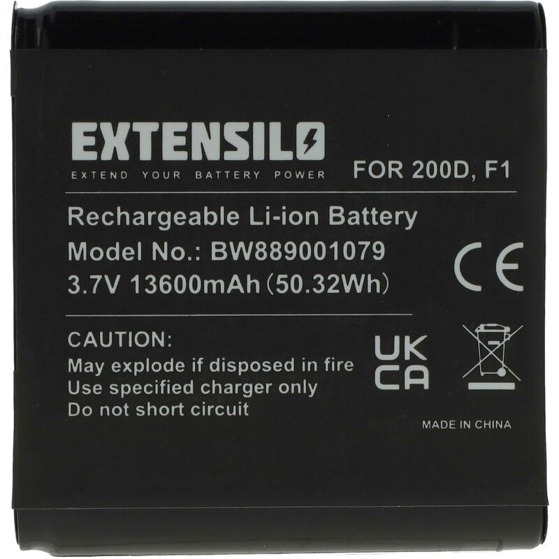 Image of Extensilo - batteria compatibile con Pure Avalon N5 casse, altoparlanti, speaker (13600mAh, 3,7V, Li-Ion)