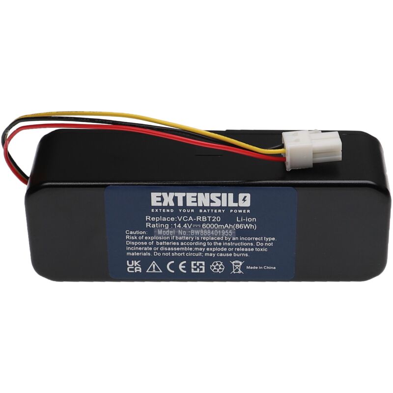 EXTENSILO 1x batteria compatibile con Samsung