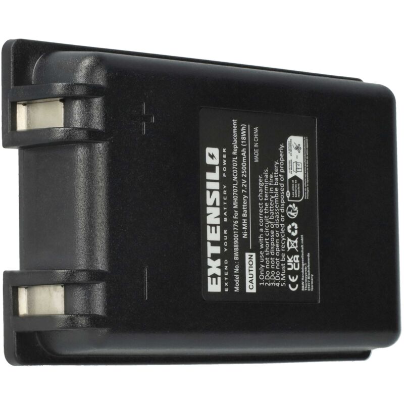 Extensilo - Batterie compatible avec Autec FUA10, UTX97 transmitter, CB71.F opérateur télécommande industrielle (2500mAh, 7,2V, NiMH)