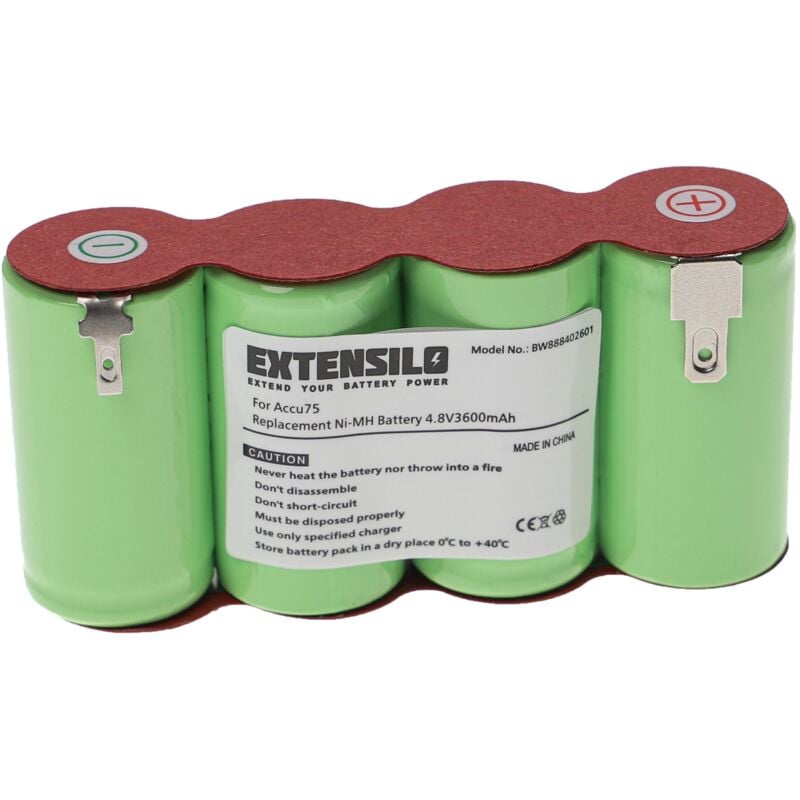 Extensilo - Batterie compatible avec Gardena Accu45 (8816-20)taille-haie, cisaille électrique (3600mAh, 4,8V, NiMH)