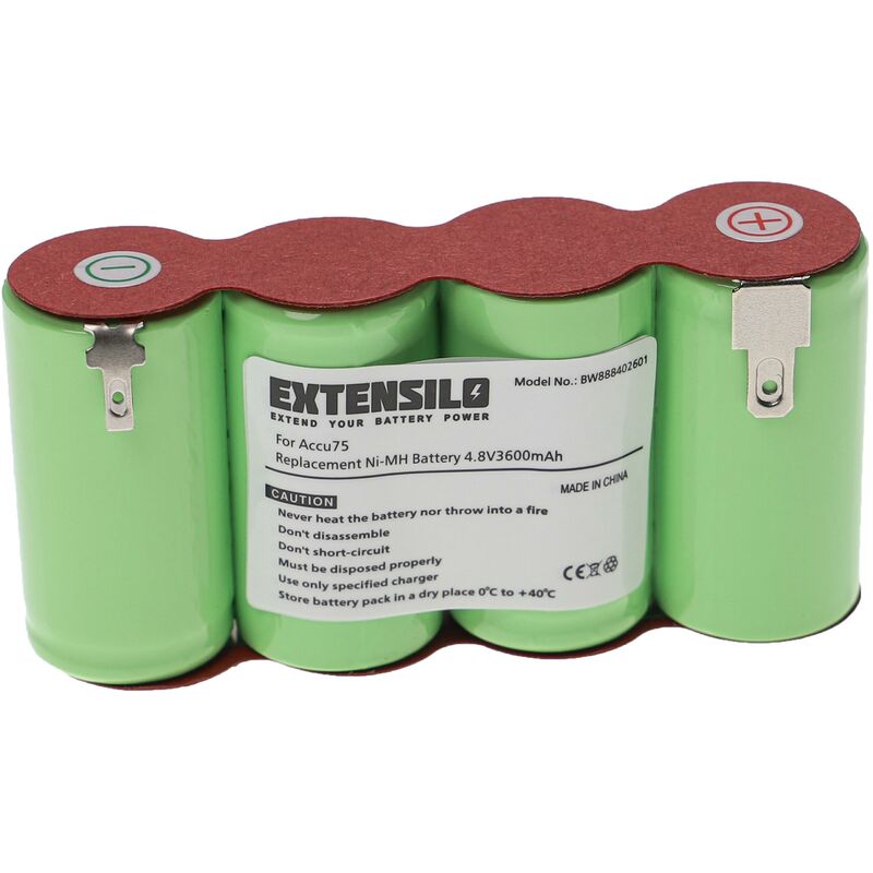 Extensilo - Batterie compatible avec Gardena Accu45 (8816)taille-haie, cisaille électrique (3600mAh, 4,8V, NiMH)