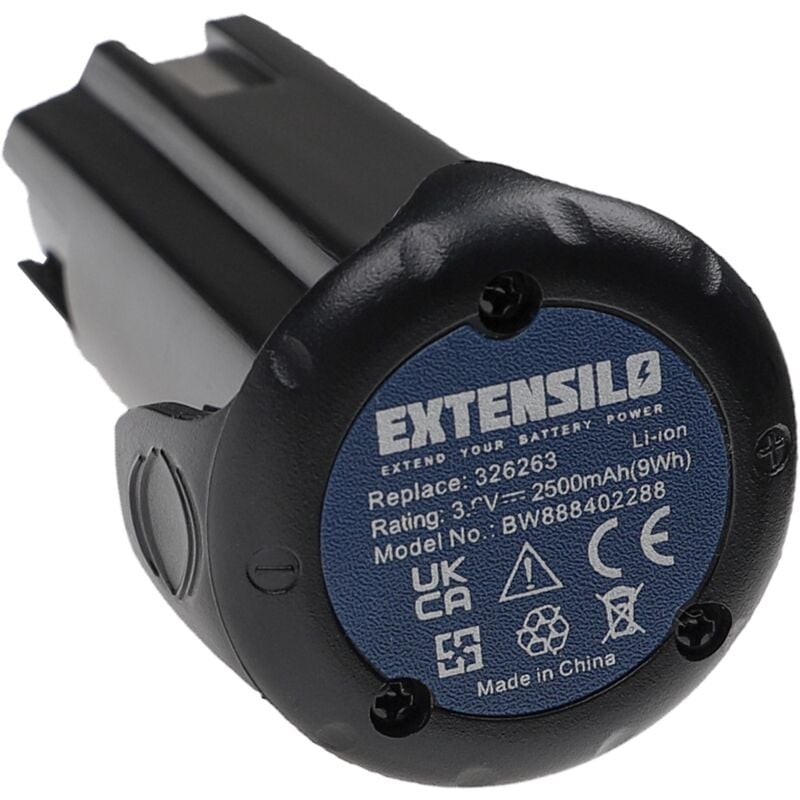 Extensilo - Batterie compatible avec Hitachi / Hikoki db 3DL outil électrique, visseuse sans fil, cloueur (2500 mAh, Li-ion, 3,6 v)