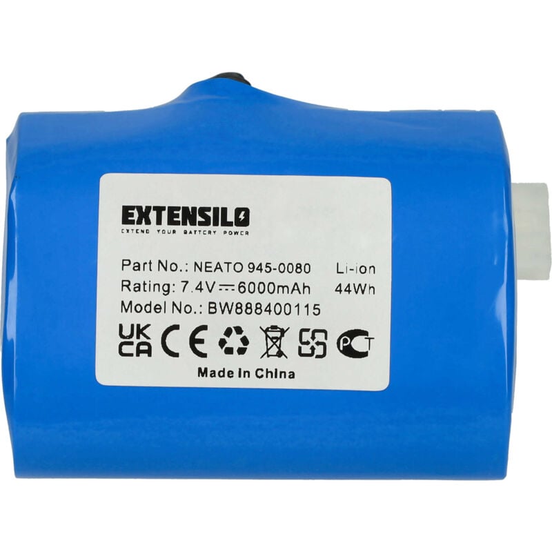 Batterie compatible avec Neato XV-15, XV-21, XV-14 aspirateur (6000mAh, 7,4V, Li-ion) - Extensilo