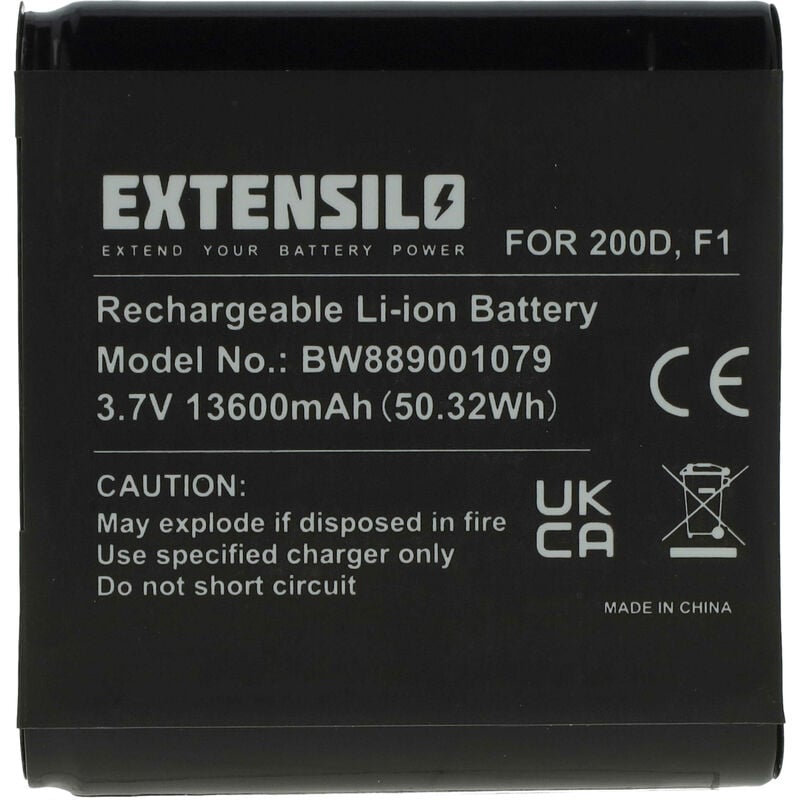 Batterie compatible avec Pure Evoke D4, D4 Domino, D6, F4, H4, D4 Mio haut-parleurs, enceintes portatives (13600mAh, 3,7V, Li-ion) - Extensilo