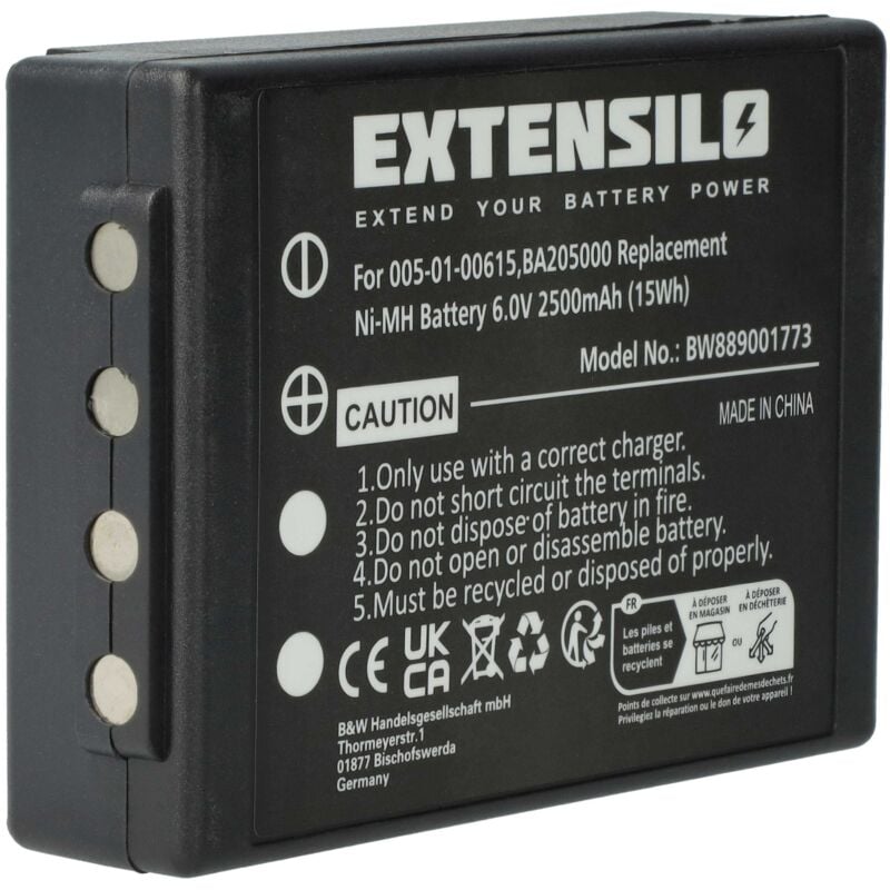 Extensilo - Batterie compatible avec Putzmeister Linus 6, Technos opérateur télécommande industrielle (2500mAh, 6V, NiMH)