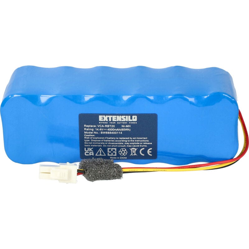 1x Batterie compatible avec Samsung Navibot Airfresh SR8F30, SR8F31, SR8F40, SR8F51 aspirateur (4500mAh, 14,4V, NiMH) - Extensilo