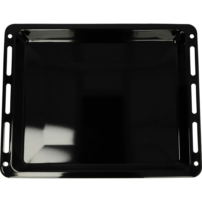 Plaque de four compatible avec Bosch Four - 45,8 x 36,5 x 4 cm, anti-adhésif, émaillée, noir - Vhbw