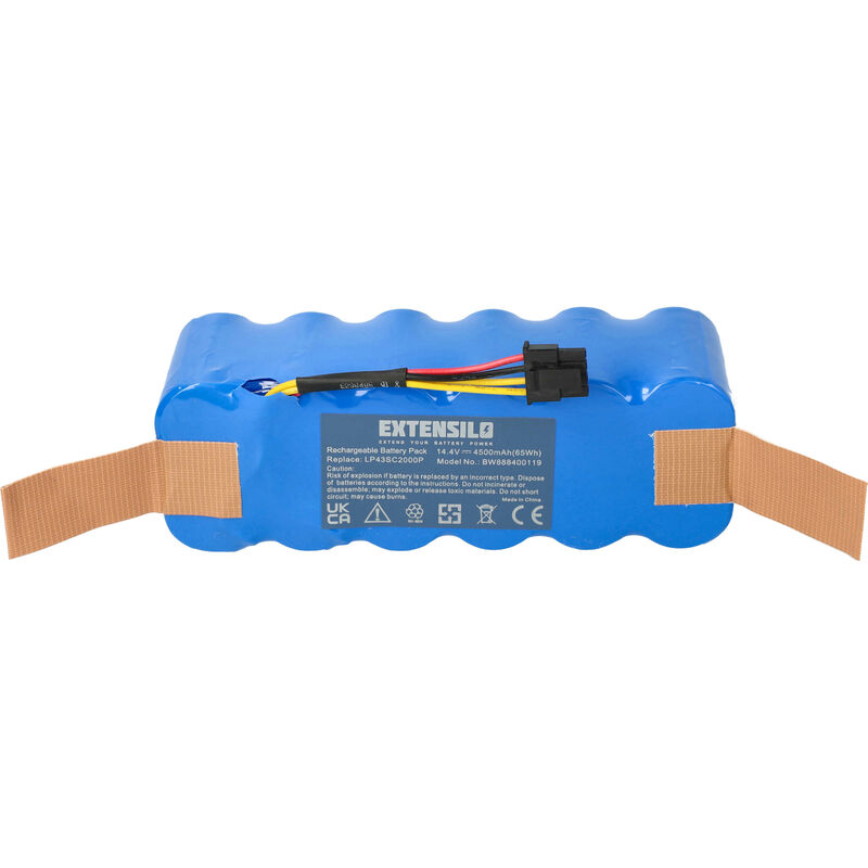 1x Batterie remplacement pour LP43SC2000P pour aspirateur (4500mAh, 14,4V, NiMH) - Extensilo