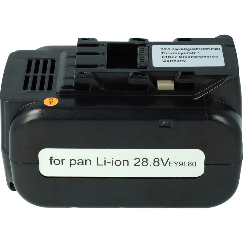 Extensilo - Batterie remplacement pour Panasonic EY9L80, EY9L80B, EZ9L80 pour outil électrique (5000 mAh, Li-ion, 28,8 v)