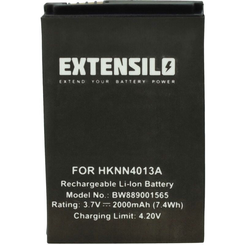 Battery compatible with Motorola DTR700, DTR720, Q9c, EVX-S24, I576, SL1600, Q9e, DTR600 Radio, Walkie-Talkie (2000mAh, 3.7 v, Li-polymer) - Extensilo